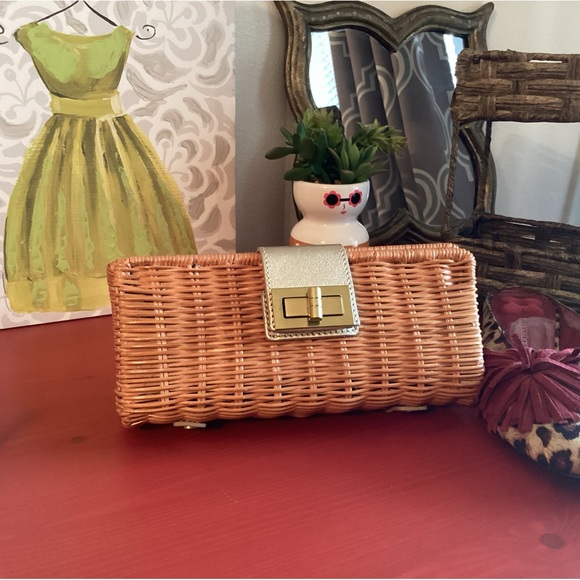 J. Crew Bags J Crew Havana Straw Clutch Poshmark